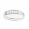 Bague 55 Bague Demi alliance Or blanc Diamant 58 Facettes 2092894CN