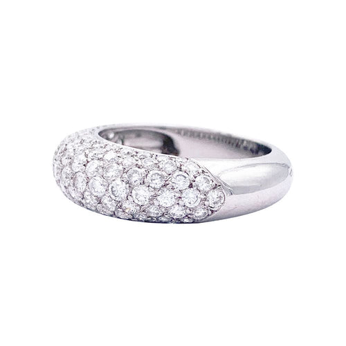 Bague 57 Bague pavage en or blanc, diamants. 58 Facettes 33136