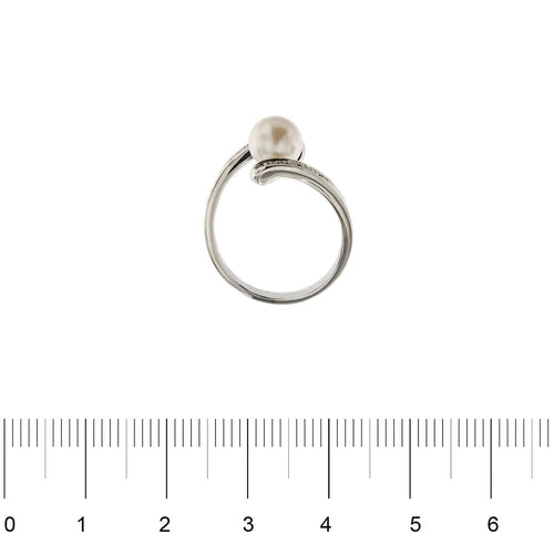 Bague 55 Bague perle diamants 58 Facettes 27203