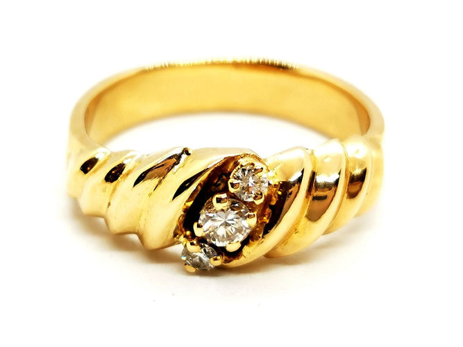 Bague 57 Bague Or jaune Diamant 58 Facettes 1167357CD