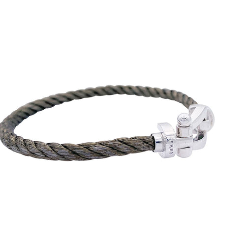 Bracelet Bracelet Fred, "Force 10", en or blanc et acier. 58 Facettes 33158