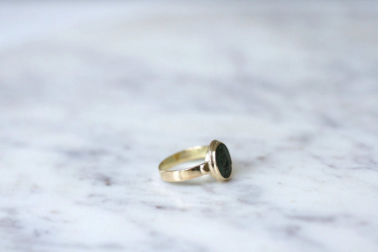 Bague Bague intaille jaspe sanguin sur or 58 Facettes