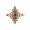 Bague Or Jaune / Diamants BAGUE MARQUISE DIAMANTS & RUBIS 58 Facettes BO/220031