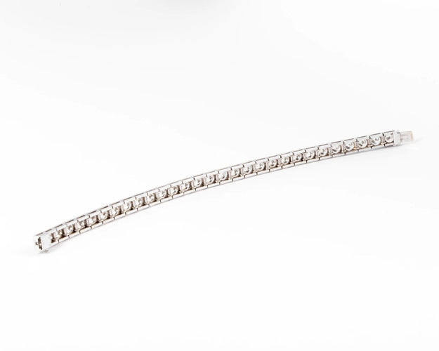 Bracelet Bracelet rivière en diamant et platine 58 Facettes
