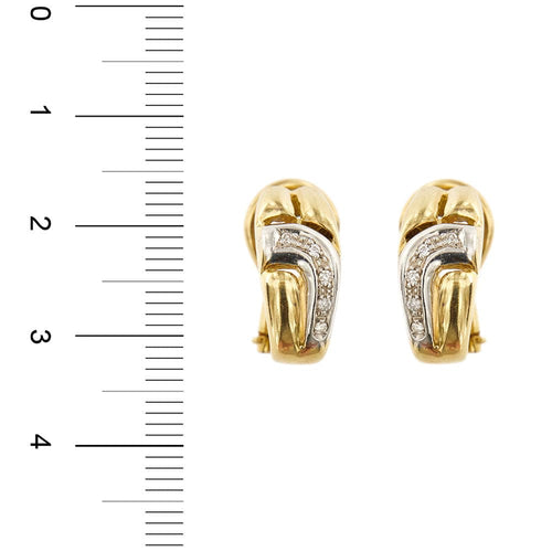 Boucles d'oreilles Boucles d'oreilles 2 ors diamants 58 Facettes 34051