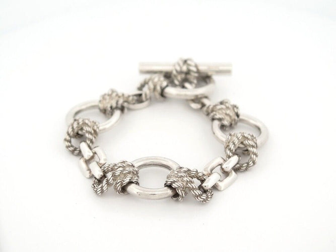 Bracelet vintage bracelet HERMES douarnenez noeud marin argent massif 58 Facettes 254650