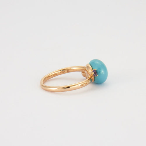 Bague 53 POMELLATO - Bague Capri céramique bleue Améthystes 58 Facettes