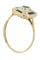 Bague 57 BAGUE STYLE ART-DÉCO EMERAUDES ET DIAMANTS 58 Facettes 042311