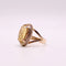 Bague Bague Vintage Citrine ovale sur or jaune 58 Facettes
