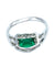 Bague Bague Art-Deco en platine, émeraude certifiée et diamants 58 Facettes