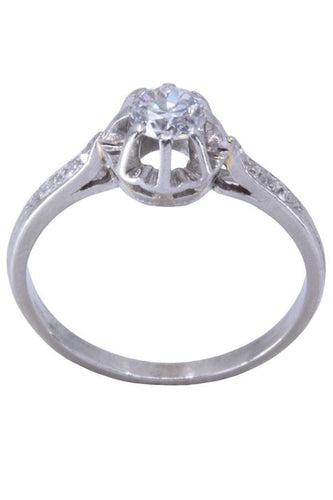 Bague BAGUE SOLITAIRE ANCIEN DIAMANT 0.35 CARAT 58 Facettes 074441