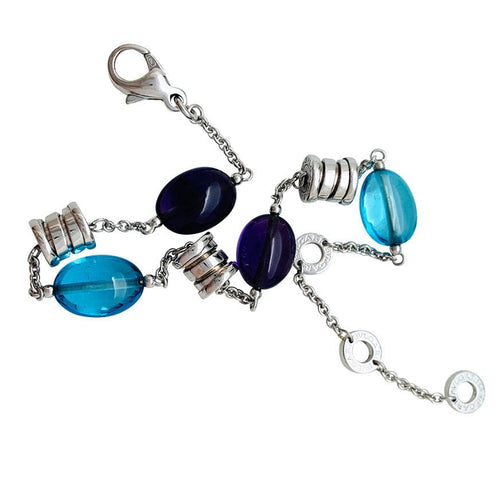Bracelet Bracelet Bulgari "B.Zero1" en or blanc, améthystes et topazes. 58 Facettes 30874