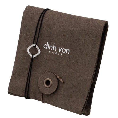 Bracelet Dinh Van Bracelet Cordon Impression Or blanc Diamant 58 Facettes 2865697RV