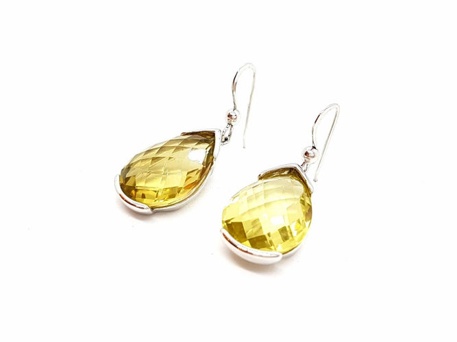 Boucles d'oreilles Boucles d'oreilles Pendantes Argent Quartz 58 Facettes 06442CD