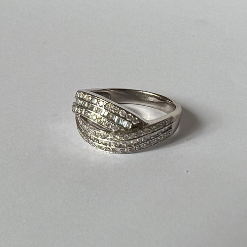 Bague 55 Bague Or Blanc, Diamants 58 Facettes 20400000491