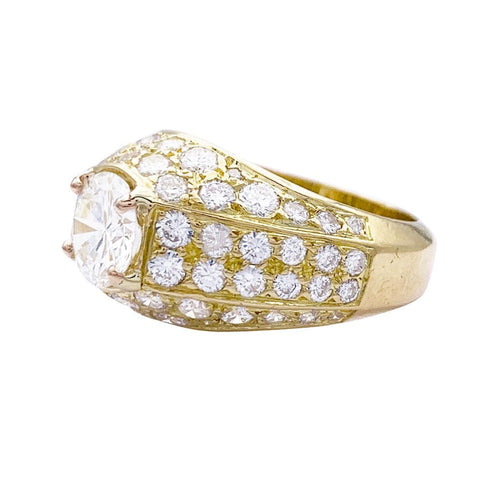 Bague 51 Bague or jaune, diamants. 58 Facettes 32736