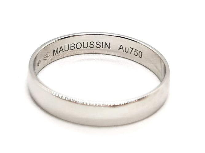 Bague 62 Mauboussin Bague Alliance Ruban du bonheur mon amour Or blanc 58 Facettes 1371745CN