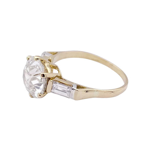 Bague 54 Bague solitaire or jaune, diamant 3,32 cts. 58 Facettes 33217