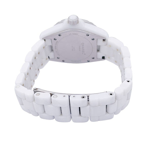 Montre Montre Chanel "J12" céramique blanche, diamants. 58 Facettes 33570