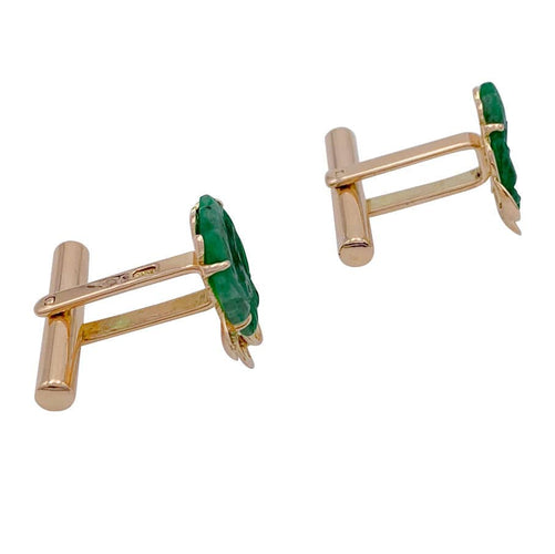 Boutons de manchette Boutons de manchette or rose, jade. 58 Facettes 32145
