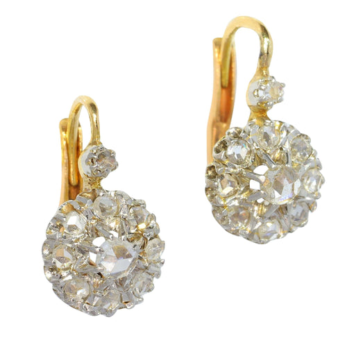 Boucles d'oreilles Boucles d’oreilles diamant Belle Epoque Art Déco vintage 58 Facettes 23240-0083