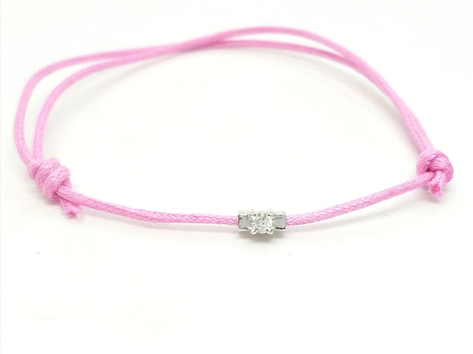 Bracelet Bracelet Cordon Or blanc Diamant 58 Facettes 578839RV