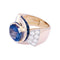 Bague 60 Bague Tank or rose, diamants, saphirs. 58 Facettes 33460