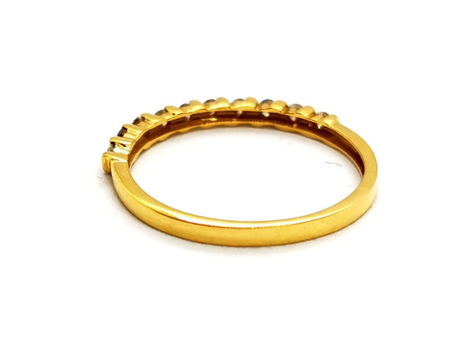 Bague 56 Bague demi alliance Or jaune Diamant 58 Facettes 1178332CD