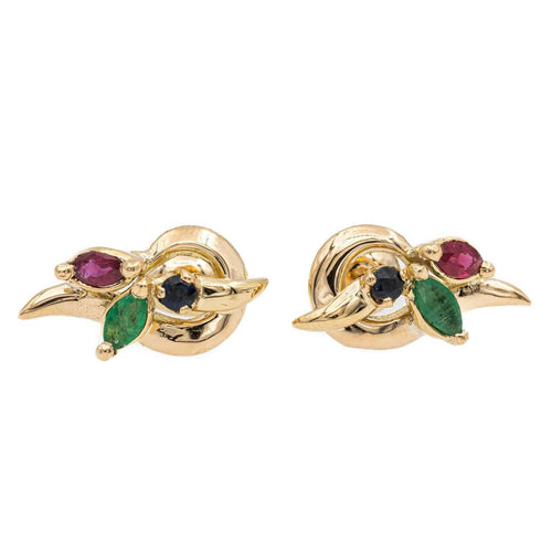 Boucles d'oreilles Boucles d'oreilles Or jaune Emeraude 58 Facettes 1719179CN