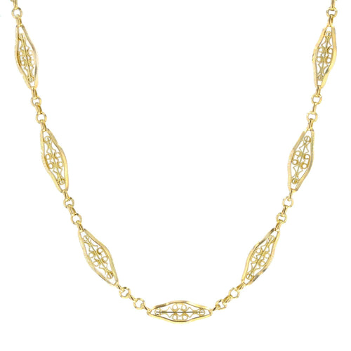 Collier Chaine en or maillons filigranés 58 Facettes 21-563