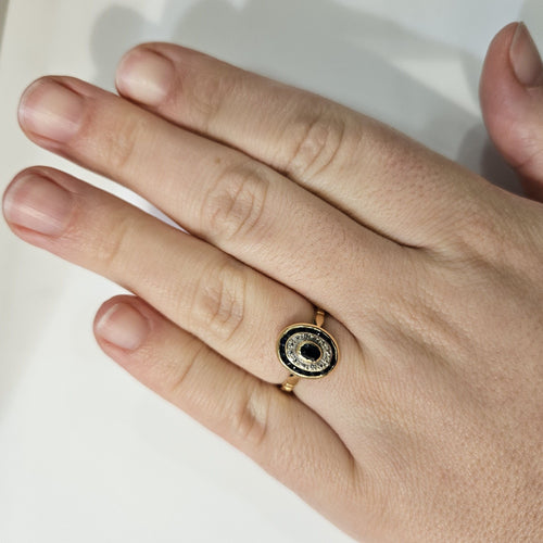 Bague Bague Or jaune Saphirs et Diamants 58 Facettes