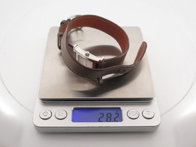 Montre montre HERMES heure h mm double hh1.210 30 mm tour quartz acier 58 Facettes 252960