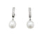 Boucles d'oreilles Boucles d'oreilles or blanc, diamants, perles. 58 Facettes 30747