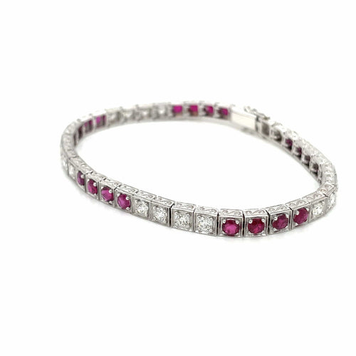 Bracelet Bracelet tennis Rubis Diamants 58 Facettes