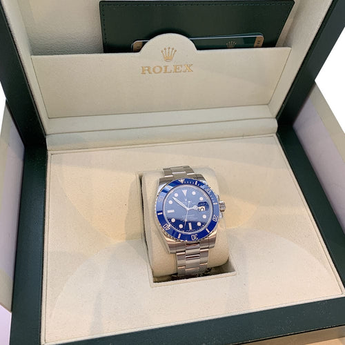 Montre Montre Rolex "Submariner Smurf" en or blanc. 58 Facettes 30899