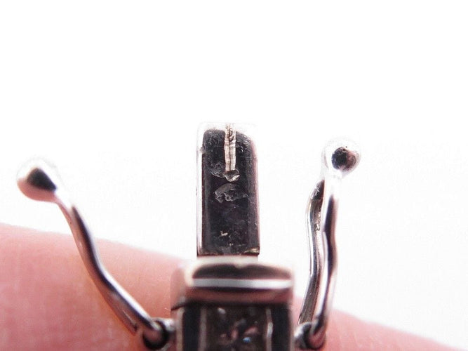 Bracelet bracelet tennis riviere de diamants princesse 20 or blanc 18k 5.39ct 58 Facettes 257826