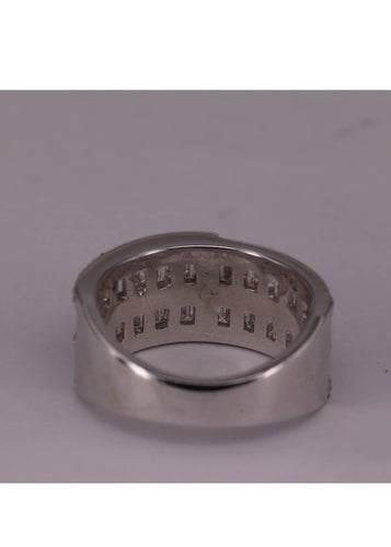 Bague Bague Zigzag Or blanc et Diamants 58 Facettes RNG2648