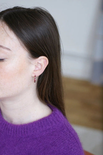 Boucles d'oreilles Boucles d'oreilles Poissardes Or jaune Grenats 58 Facettes