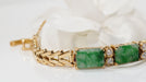 Bracelet Bracelet Vintage Or Jaune Diamants Jade 58 Facettes 31739