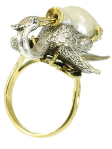 Bague 54 Bague or jaune, argent 58 Facettes 09357-4261