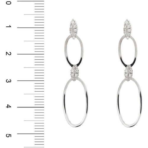 Boucles d'oreilles Boucles d'oreilles pendantes 2 ovales 58 Facettes 29414