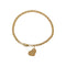Bracelet Bracelet or jaune, maille jaseron, breloque coeur. 58 Facettes 31350