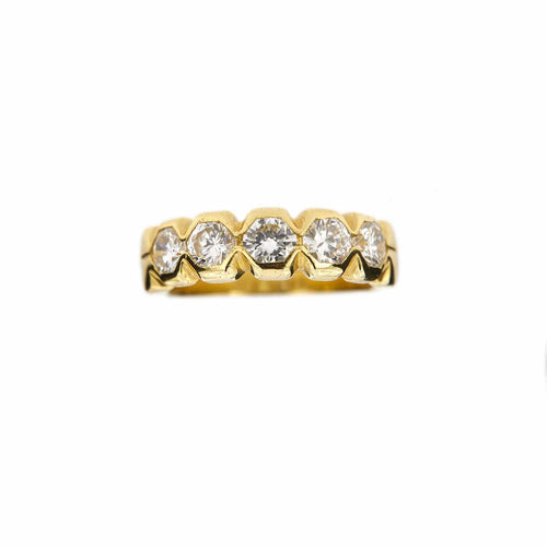 Bague 49 Demi alliance diamants 1,00 ct 58 Facettes 19200