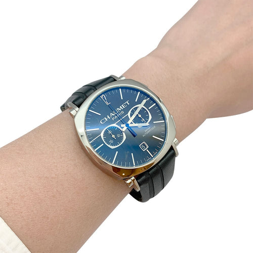 Montre Montre Chaumet "Dandy" en acier, cuir. 58 Facettes 31426