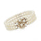Bracelet Bracelet perles 3 rangs et fermoir fleur 58 Facettes 22-469