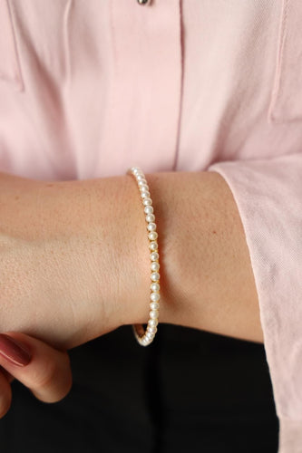 Bracelet Ginette NY Bracelet Jonc Open Pearl Bang Or rose Perle 58 Facettes 2394623CN