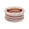 Bague 55 Bague Bulgari, "B.Zero1", or rose et diamants. 58 Facettes 32954