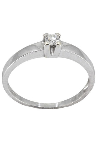 Bague SOLITAIRE MODERNE DIAMANT 0.10 CARAT 58 Facettes 050911