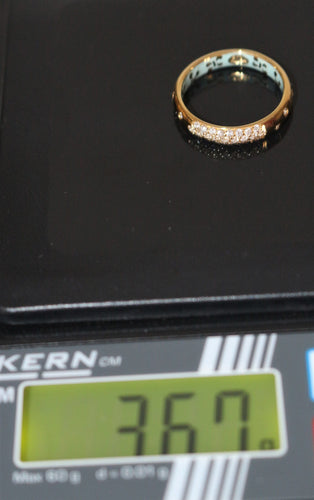 Bague 53 KORLOFF - Alliance Or Jaune Diamants 58 Facettes 042