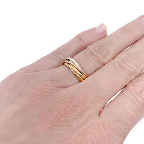 Bague 49 Bague Cartier, Semainier, trois ors. 58 Facettes 32523
